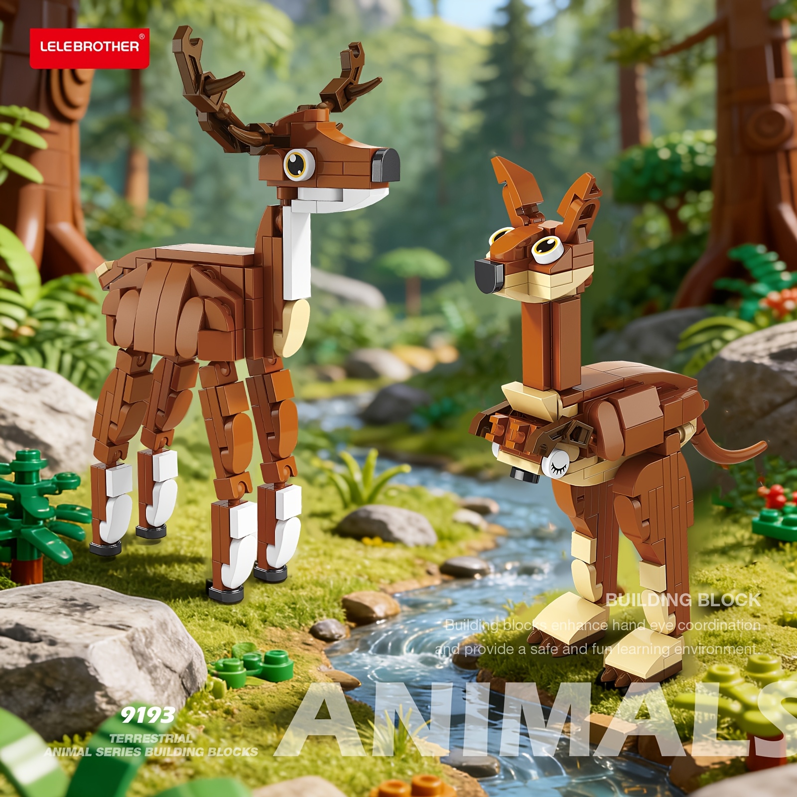 2pcs Animal Building Blocks Set, Creative Gift